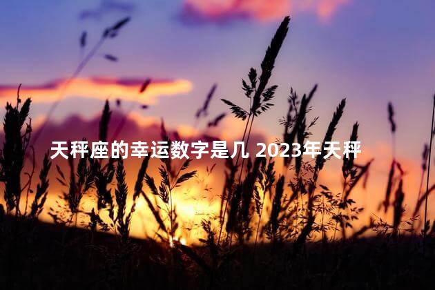 天秤座的幸运数字是几 2023年天秤座太惨了